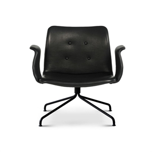 BENT HANSEN - PRIMUM LOUNGESTOL - SORT DREJESTEL - ZENSO 2 SORT 207 LÆDER